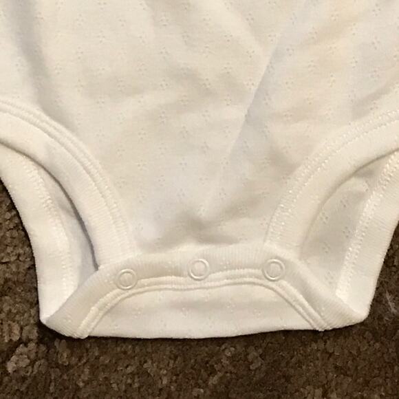 NWT Carter’s Set of 3 White Girl's Long Sleeve Bodysuits (3 Months) - Picture 11 of 16